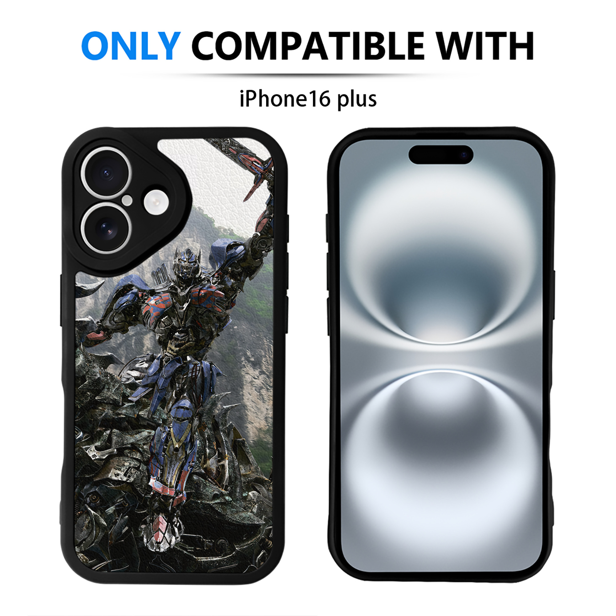 （画像用） Transformers トランスフォーマー 【iPhone 16シリーズ対応】シリコンスマホケース（レザー調） 材質：シリコン